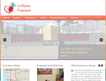 Tablet Screenshot of lamarinapreschool.com